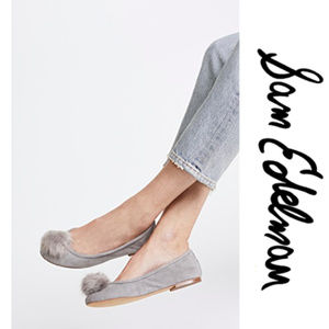 NWOB Sam Edelman Farina Pom Suede Ballet Flats
